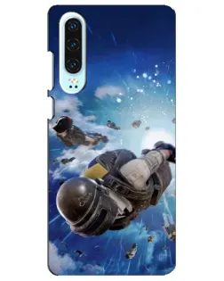 Чехол для Huawei P30 с картинкой «Десант PUBG — прыжок»
