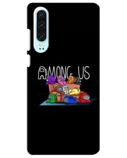 Чехол для Huawei P30 с картинкой «Логотип Among Us» Чехол для Huawei P30 с картинкой «Логотип Among Us»