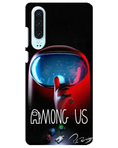Чехол для Huawei P30 с картинкой «Красный импостер — макро» Чехол для Huawei P30 с картинкой «Красный импостер — макро»
