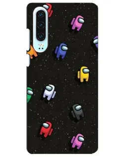 Чехол для Huawei P30 с картинкой «Космический паттерн Among Us»