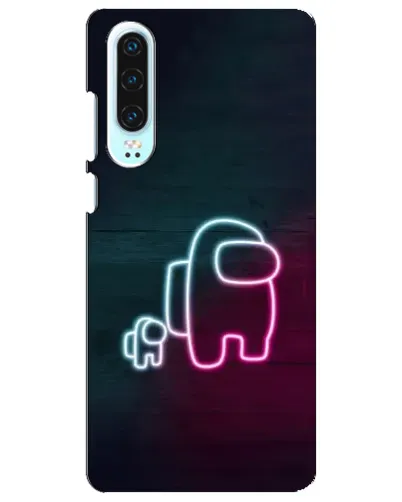 Чехол для Huawei P30 с картинкой «Among Us неон-арт» Чехол для Huawei P30 с картинкой «Among Us неон-арт»