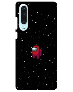 Чехол для Huawei P30 с картинкой «Красный Among Us»