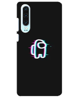 Чехол для Huawei P30 с картинкой «Among Us неон»