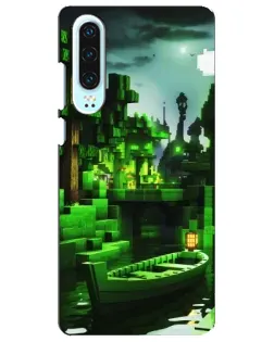 Чехол для Huawei P30 с картинкой «Minecraft лесной пейзаж»