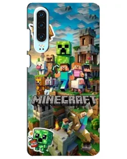 Чехол для Huawei P30 с картинкой «Замок Minecraft»