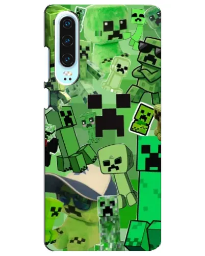Чехол для Huawei P30 с картинкой «Криперы Minecraft»