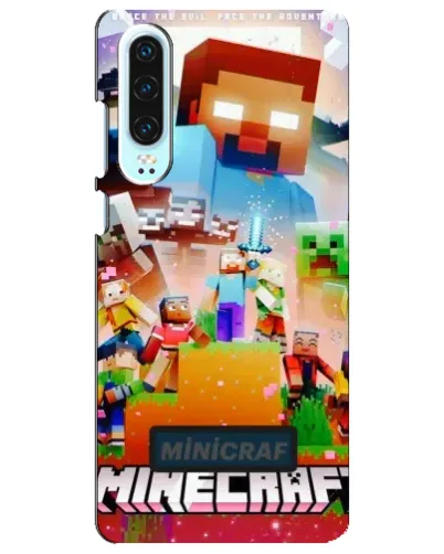 Чехол для Huawei P30 с картинкой «Minecraft герои игры»