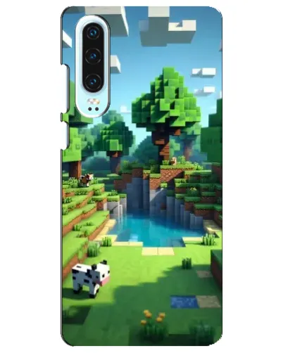 Чехол для Huawei P30 с картинкой «Minecraft летний день»