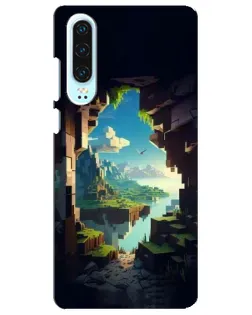 Чехол для Huawei P30 с картинкой «Вид из пещеры»