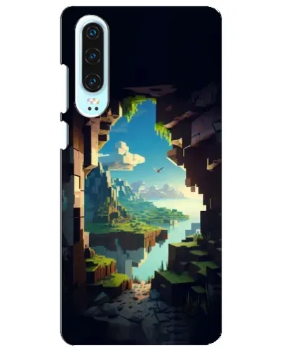 Чехол для Huawei P30 с картинкой «Вид из пещеры»