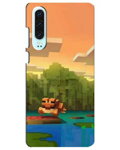 Чехол для Huawei P30 с картинкой «Майнкрафт закат солнца»