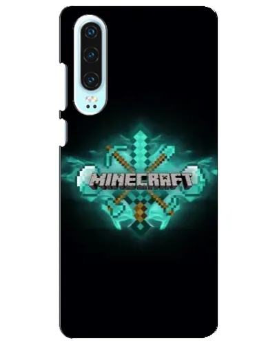 Чехол для Huawei P30 с картинкой «Minecraft Diamond лого»