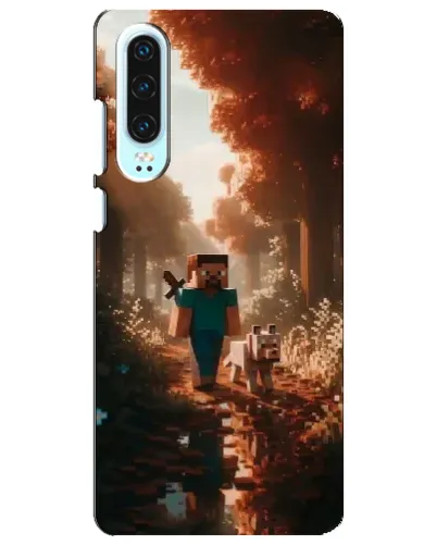 Чехол для Huawei P30 с картинкой «Стив в лесу»