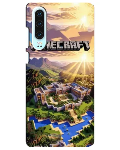 Чехол для Huawei P30 с картинкой «Minecraft панорама»