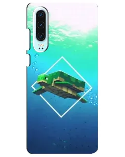 Чехол для Huawei P30 с картинкой «Черепаха Minecraft»
