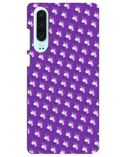 Чехол для Huawei P30 с картинкой «Единороги на фиолетовом»