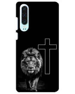 Чохол для Huawei P30 з картинкою «Лев та Хрест»