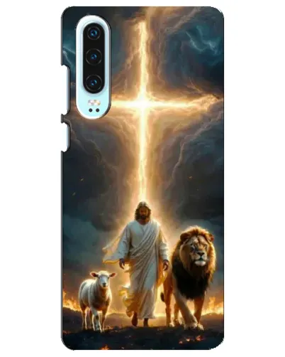 Чехол для Huawei P30 с картинкой «Лев Иуды и Свет» Чехол для Huawei P30 с картинкой «Лев Иуды и Свет»