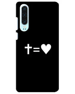 Чехол для Huawei P30 с картинкой «Крест и Сердце»