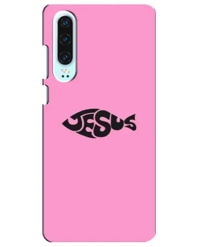 Чехол для Huawei P30 с картинкой «Розовый символ Jesus» Чехол для Huawei P30 с картинкой «Розовый символ Jesus»