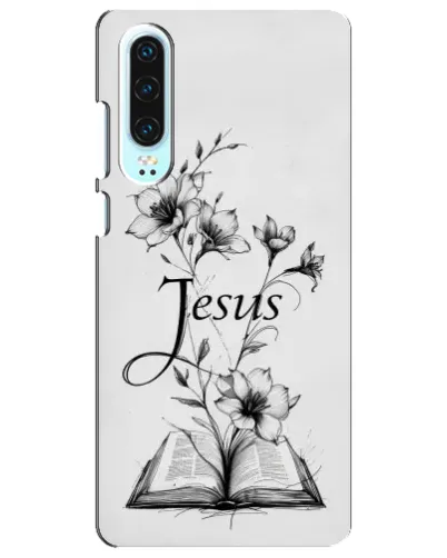 Чехол для Huawei P30 с картинкой «Цветы и Библия» Чехол для Huawei P30 с картинкой «Цветы и Библия»