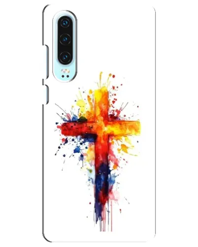 Чехол для Huawei P30 с картинкой «Акварельный крест» Чехол для Huawei P30 с картинкой «Акварельный крест»