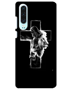Чехол для Huawei P30 с картинкой «Сияющий крест Jesus»