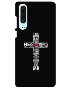 Чехол для Huawei P30 с картинкой «Текстовый крест»