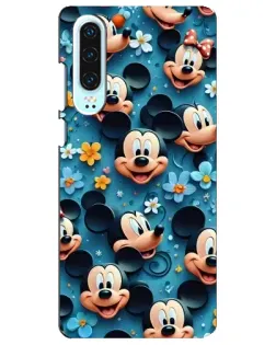Чехол для Huawei P30 с картинкой «Паттерн Микки и Минни»