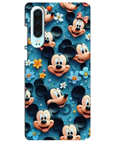 Чехол для Huawei P30 с картинкой «Паттерн Микки и Минни»