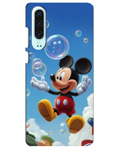 Чехол для Huawei P30 с картинкой «Mickey и мыльные пузыри»