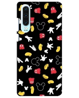 Чехол для Huawei P30 с картинкой «Графический принт лапок»