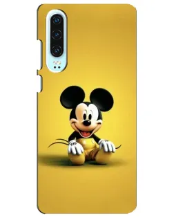 Чехол для Huawei P30 с картинкой «Микки на желтом»