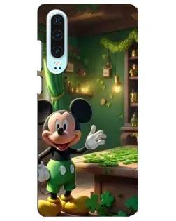 Чехол для Huawei P30 с картинкой «Микки в мастерской»