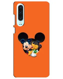 Чехол для Huawei P30 с картинкой «Сердце Микки Минни»