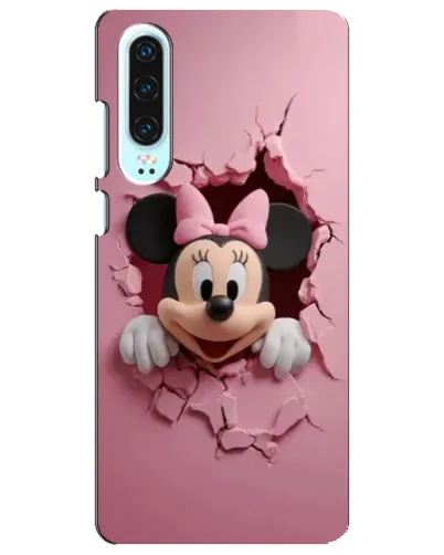 Чехол для Huawei P30 с картинкой «Минни сквозь стену»