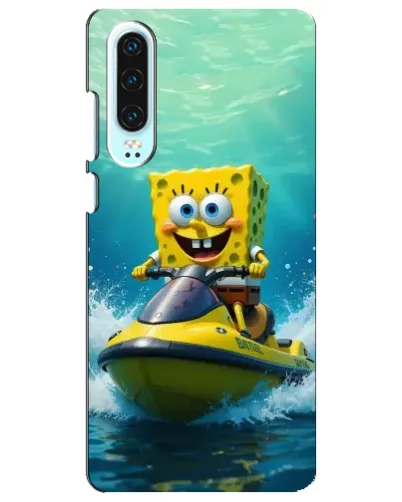 Чехол для Huawei P30 с картинкой «Спанч Боб на гидроцикле» Чехол для Huawei P30 с картинкой «Спанч Боб на гидроцикле»