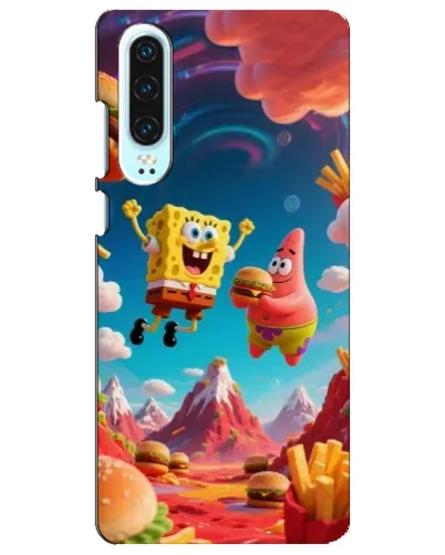 Чехол для Huawei P30 с картинкой «Космический фастфуд» Чехол для Huawei P30 с картинкой «Космический фастфуд»