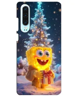 Чехол для Huawei P30 с картинкой «Рождественский Спанч Боб»