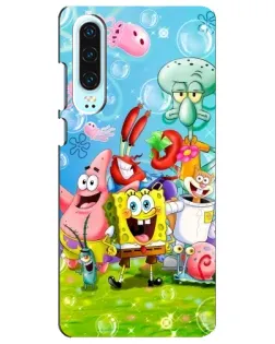 Чехол для Huawei P30 с картинкой «Губка Боб и друзья» Чехол для Huawei P30 с картинкой «Губка Боб и друзья»