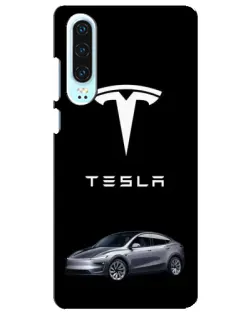 Чохол для Huawei P30 з картинкою «Tesla Model Y»