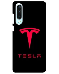 Чохол для Huawei P30 з картинкою «Tesla Red Logo»