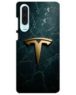 Чохол для Huawei P30 з картинкою «Мармурова Tesla Gold»
