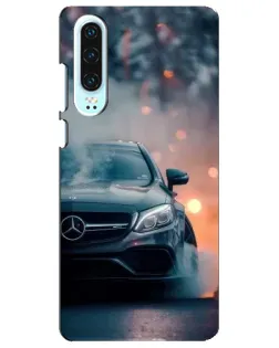 Чохол для Huawei P30 з картинкою «Mercedes — нічне місто»