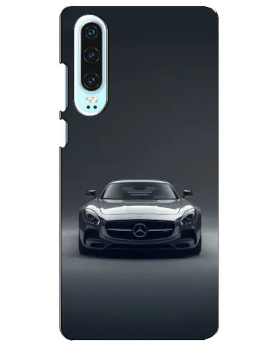 Чехол для Huawei P30 с картинкой «Mercedes на черном»
