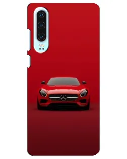 Чехол для Huawei P30 с картинкой «Красный Mercedes AMG»