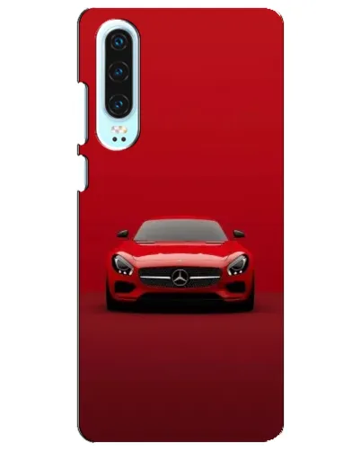 Чехол для Huawei P30 с картинкой «Красный Mercedes AMG»