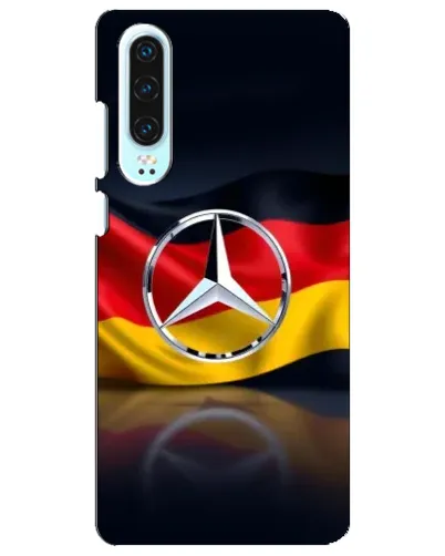 Чехол для Huawei P30 с картинкой «Mercedes — флаг Германии»