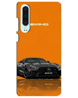 Чехол для Huawei P30 с картинкой «Оранжевый Mercedes AMG»