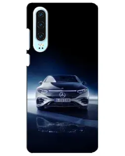 Чехол для Huawei P30 с картинкой «Ночной Mercedes EQ»